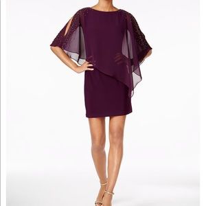 XSCAPE Capelet Sheath Dress